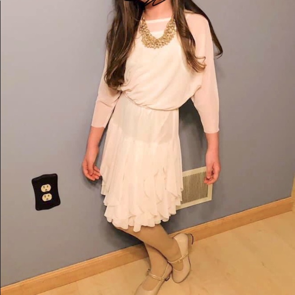 Joyfolie Girls Size 8 Cream Dress